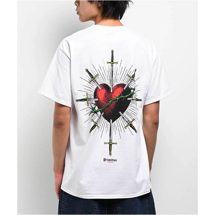 大時代 Primitive 【 Saint White T-Shirt Men\u0027s White 】 白いこと 白いこと プルオーバー メンズ 白いこと 白いこと