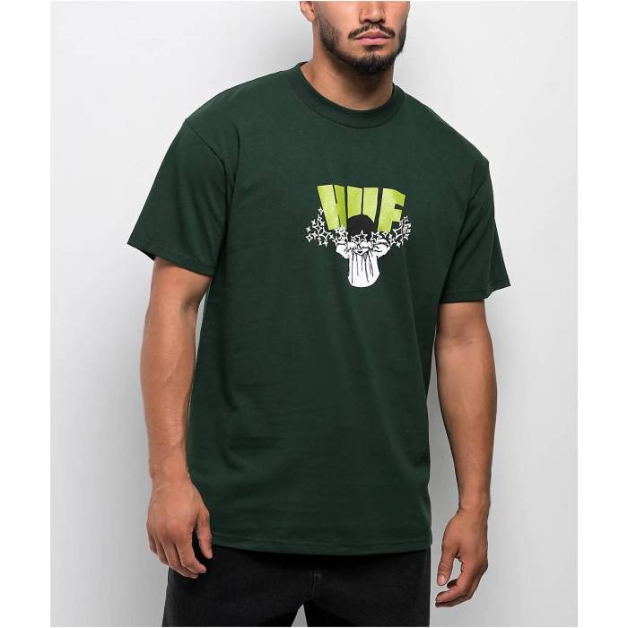 【★百貨店SALE★6/11真夜中2時迄】ハフ Huf 【 Dazed Green T-Shirt Men\u0027s Green 】 green 緑・緑であること ティーシャツ メンズ green 緑・緑であること