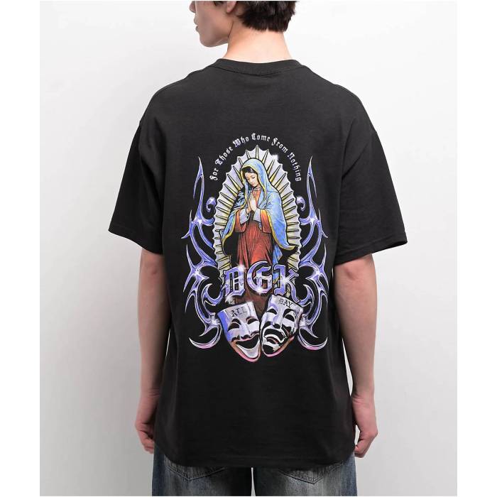 【★百貨店SALE★6/11十二時2時迄】DGK Dgk 【 Maria Black T-Shirt Men\u0027s Black 】 黒いこと 黒いこと プルオーバー メンズ 黒いこと 黒いこと