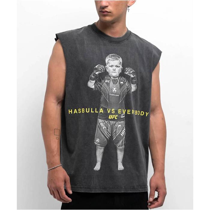 Ufc 【 Hasbulla Lone Wolf Black Wash Tank Top Men\u0027s Black 】 黒いこと 黒いこと 貯蔵タンクいの一番 メンズ 黒いこと 黒いこと