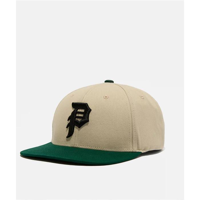 【★百貨店SALE★6/11真夜中2時迄】大時代 Primitive 【 Dirty P Grey \u0026 Green Snapback Hat Men\u0027s Natural 】 薄墨色 薄墨色 green 緑・緑であること Snapback スナップバック 御徒面子 メンズ 自然的