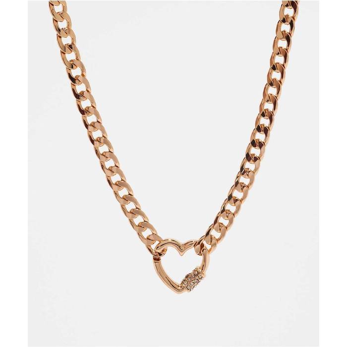ゲス Guess 【 Heart Gold Statement Necklace Women's Gold 】 ゴールド ネックレス レディース ゴールド