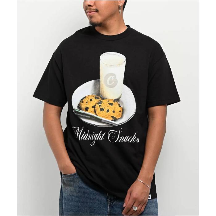【★百貨店SALE★6/11十二時2時迄】Cookies Clothing 【 Cookies Midnight Snack Black T-Shirt Men\u0027s Black 】 黒いこと 黒いこと プルオーバー メンズ 黒いこと 黒いこと