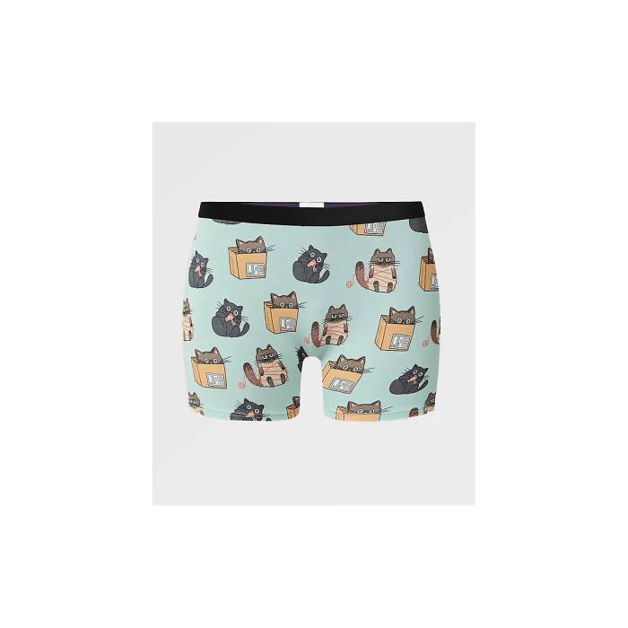 【★百貨店SALE★6/11真夜中2時迄】Meundies 【 Cats Being Cats Ultramodal Core Boyshort Underwear Women\u0027s Light Pastel Green 】 中核グループ アンダー御召しもの 下着類 レディース green 緑・緑であること
