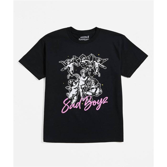 Sad Boyz 【 $Ad Boyz By Junior H Kids Angels Black T-Shirt Kids\u0027 Black 】 angels エンジェルス 黒いこと 黒いこと プルオーバー 黒いこと 黒いこと