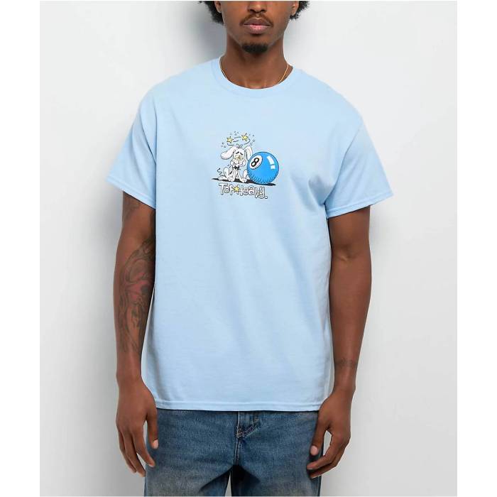 【★百貨店SALE★6/11十二時2時迄】Top Heavy 【 Dog Daze Light Blue T-Shirt Men\u0027s Blue 】 青み 青色 プルオーバー メンズ 青み 青色
