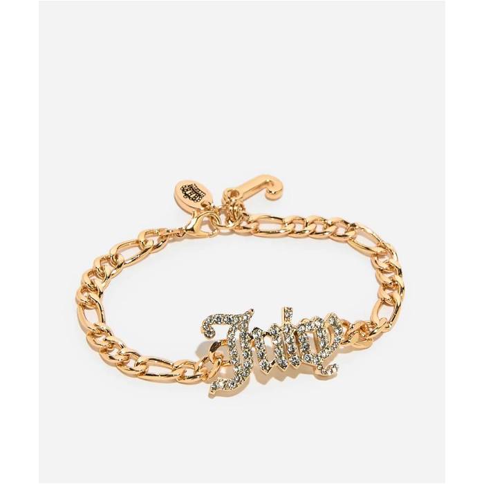 ジューシークチュール Juicy Couture 【 Crystal Script Goldtone Bracelet Women's Gold 】 スクリプト ブレスレット レディース ゴールド