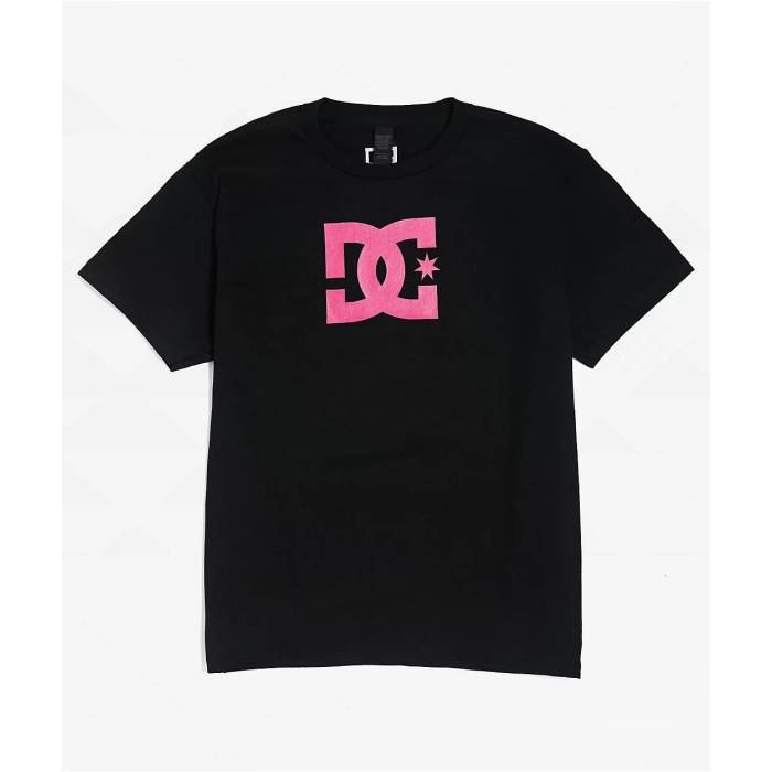 ディーシー Dc 【 Kids Star Black & Pink T-Shirt Kids' Black 】 黒色 ブラック pink ピンク Tシャツ 黒色 ブラック