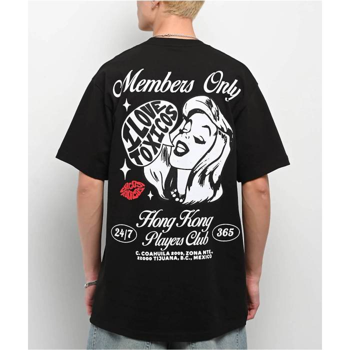 【★百貨店SALE★6/11真夜中2時迄】Chicos Toxicos 【 Members Only Black T-Shirt Men\u0027s Black 】 黒いこと 黒いこと ティーシャツ メンズ 黒いこと 黒いこと