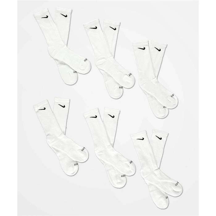 ナイキ Nike 【 Everyday Plus 6 Pack White Crew Socks Men's White 】 白色 ホワイト クルー ソックス・靴下 メンズ 白色 ホワイト|スニケス