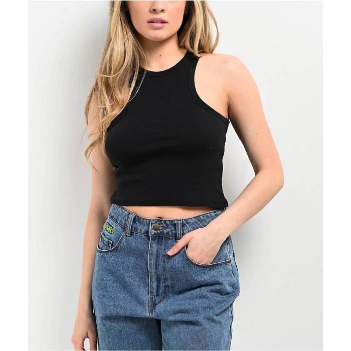 【★百貨店SALE★6/11真夜中2時迄】Zine 【 Nimah Black Crop Tank Top Women\u0027s Black 】 黒いこと 黒いこと Crop クロップ 貯蔵タンクいの一番 レディース 黒いこと 黒いこと