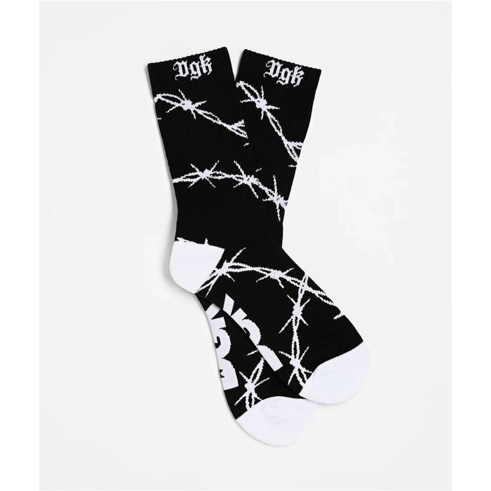 DGK Dgk 【 Armory Black Crew Socks Men's Black 】 黒色 ブラック クルー ソックス・靴下 メンズ 黒色 ブラック｜スニケス