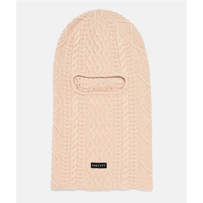 【★百貨店SALE★6/11真夜中2時迄】$Hei$Ty 【 Sheisty Cable Knit Natural Balaclava Men\u0027s Natural 】 編み物 自然的 メンズ 自然的