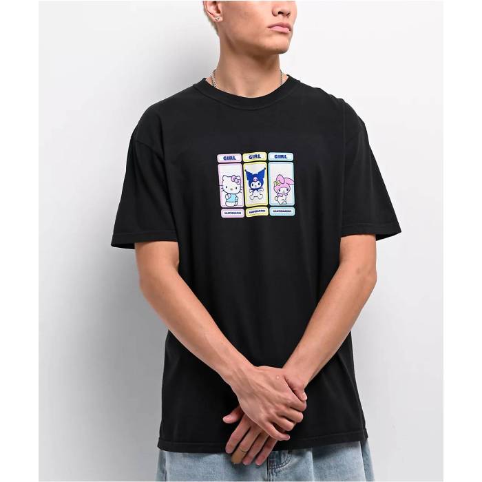 Girl 【 X Hello Kitty And Friends Triple Og Black T-Shirt Men's Black 】 黒色 ブラック Tシャツ メンズ 黒色 ブラック|スニケス
