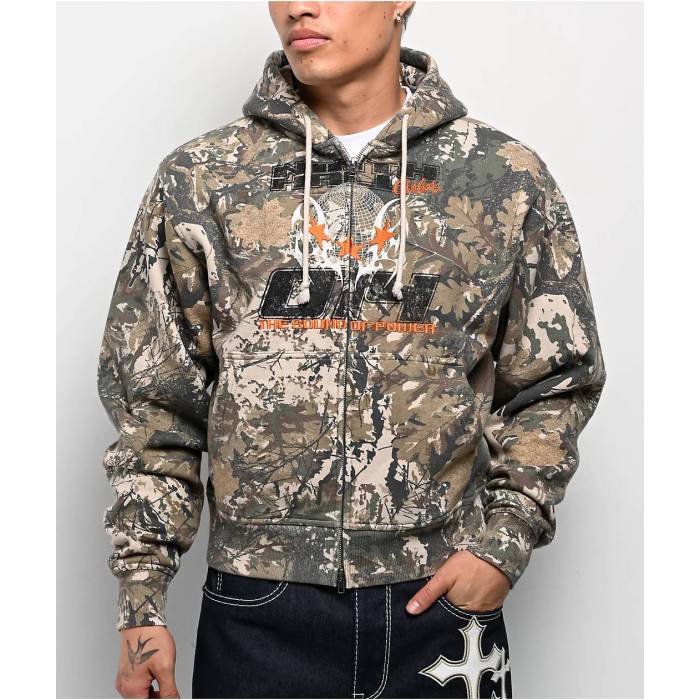 【★百貨店SALE★6/11真夜中2時迄】Ninth Hall 【 Swamp Smoke Camo Zip Hoodie Men\u0027s Green 】 家鴨柄 フーディー パーカー メンズ green 緑・緑であること
