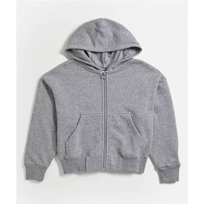 【★百貨店SALE★6/11真夜中2時迄】Pro Club 【 Kids Fleece Grey Zip Hoodie Kids\u0027 Grey 】 フリース 薄墨色 薄墨色 フーディー パーカー 薄墨色 薄墨色