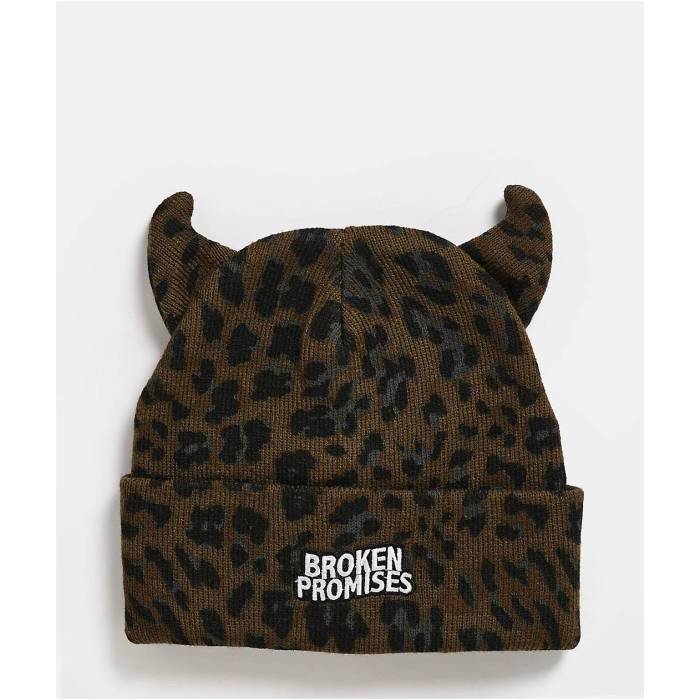 Broken Promises 【 Wild Youth Horn Brown Beanie Men's Brown 】 wild ワイルド 子供用 茶色 ブラウン キャップ 帽子 メンズ 茶色 ブラウン|スニケス