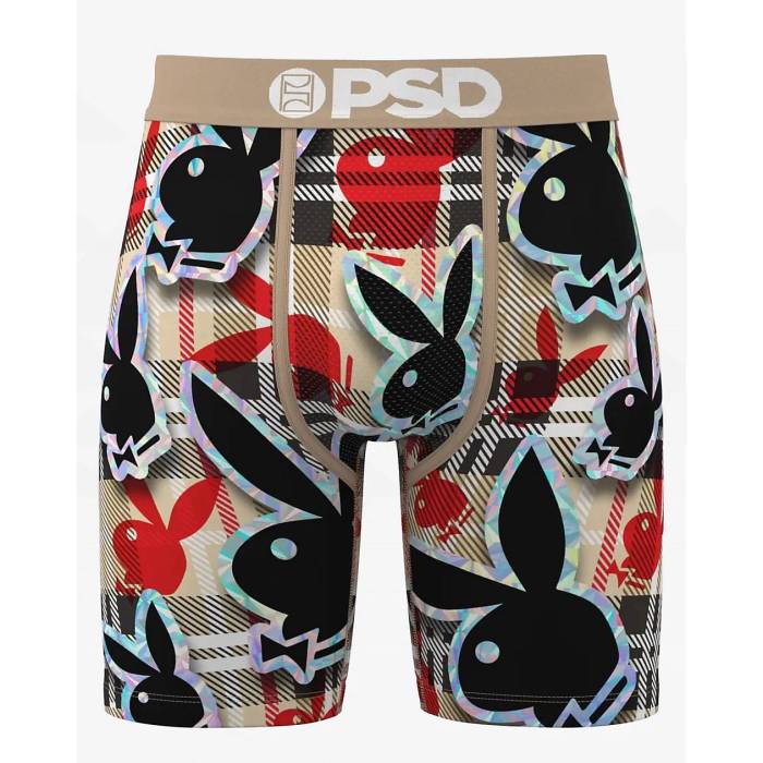 ピーエスディーアンダーウェア Psd Underwear 【 Psd X Playboy Checkmate Boxer Briefs Men's Multicolor 】 メンズ｜スニケス