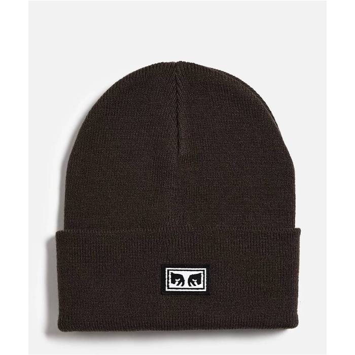 オベイ Obey 【 Icon Eyes Dark Brown Beanie Men's Brown 】 アイコン 茶色 ブラウン キャップ 帽子 メンズ 茶色 ブラウン