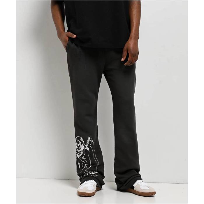 エドハーディー Ed Hardy 【 Skeletons Sunfade Grey Sweatpants Men's Grey 】 灰色 グレー ロングタイツ メンズ 灰色 グレー｜スニケス
