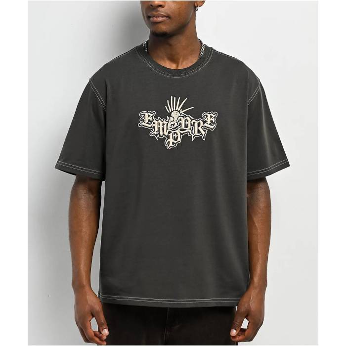 【★百貨店SALE★6/11真夜中2時迄】帝国 Empyre 【 Take Two Grey T-Shirt Men\u0027s Black 】 薄墨色 薄墨色 ティーシャツ メンズ 黒いこと 黒いこと