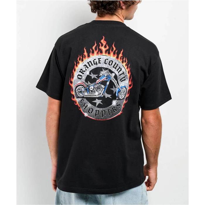 【★百貨店SALE★6/11真夜中2時迄】Orange County Choppers 【 Usa Chopper Black T-Shirt Men\u0027s Black 】 クリーヴァ 黒いこと 黒いこと ティーシャツ メンズ 黒いこと 黒いこと