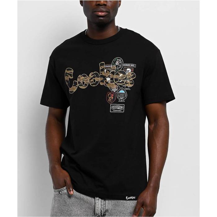 【★百貨店SALE★6/11真夜中2時迄】Cookies Clothing 【 Cookies Seed N Supply Black T-Shirt Men\u0027s Black 】 supply 提供 黒いこと 黒いこと ティーシャツ メンズ 黒いこと 黒いこと