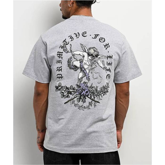 プリミティブ Primitive 【 Blessed Grey Heavyweight T-Shirt Men's Grey 】 灰色 グレー Tシャツ メンズ 灰色 グレー|スニケス