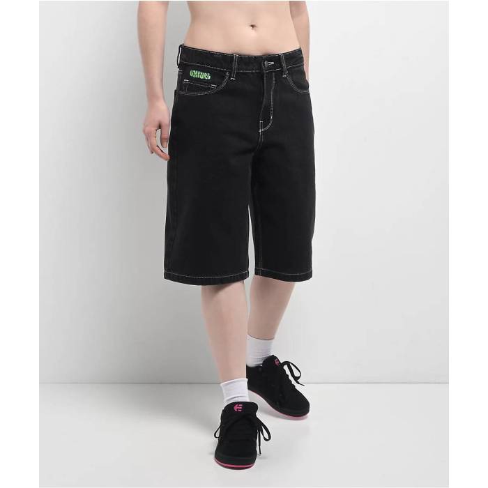 帝国 Empyre 【 Sydney Marble Black Wash Loose Fit Denim Shorts Women\u0027s Black 】 黒いこと 黒いこと ジーンズ さる股引き レディース 黒いこと 黒いこと パンツ-レディースファッション-ボトムス