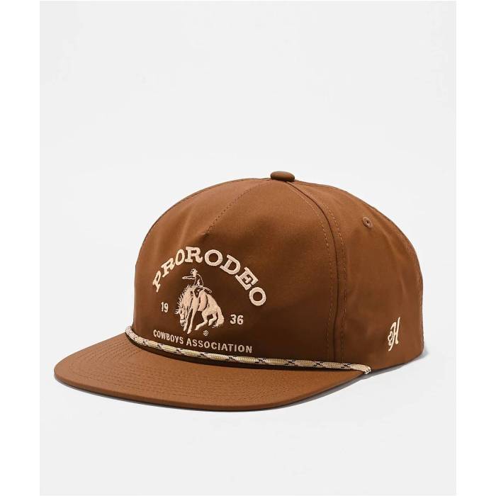 【★百貨店SALE★6/11真夜中2時迄】Hooey 【 Prorodeo Cowboys Association Brown Snapback Hat Men\u0027s Brown 】 カウボーイズ 赤銅色 赤銅色 Snapback スナップバック 御徒面子 メンズ 赤銅色 赤銅色