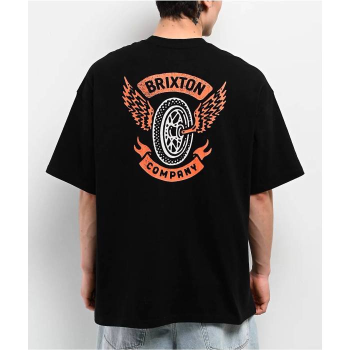 ブリクストン Brixton 【 Payson Black T-Shirt Men's Black 】 黒色 ブラック Tシャツ メンズ 黒色 ブラック