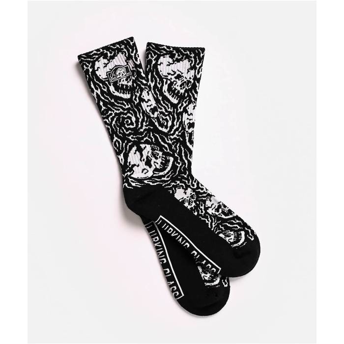 Lurking Class By Sketchy Tank 【 Burning Soul Black Crew Socks Men's Black 】 黒色 ブラック クルー ソックス・靴下 メンズ 黒色 ブラック