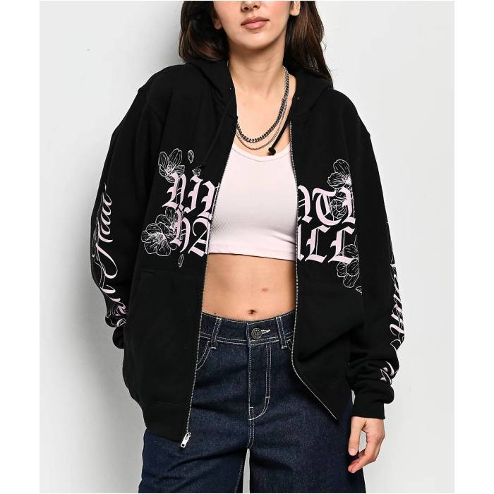Ninth Hall 【 Serenity Black Zip Hoodie Women's Black 】 黒色 ブラック フーディー パーカー レディース 黒色 ブラック｜スニケス