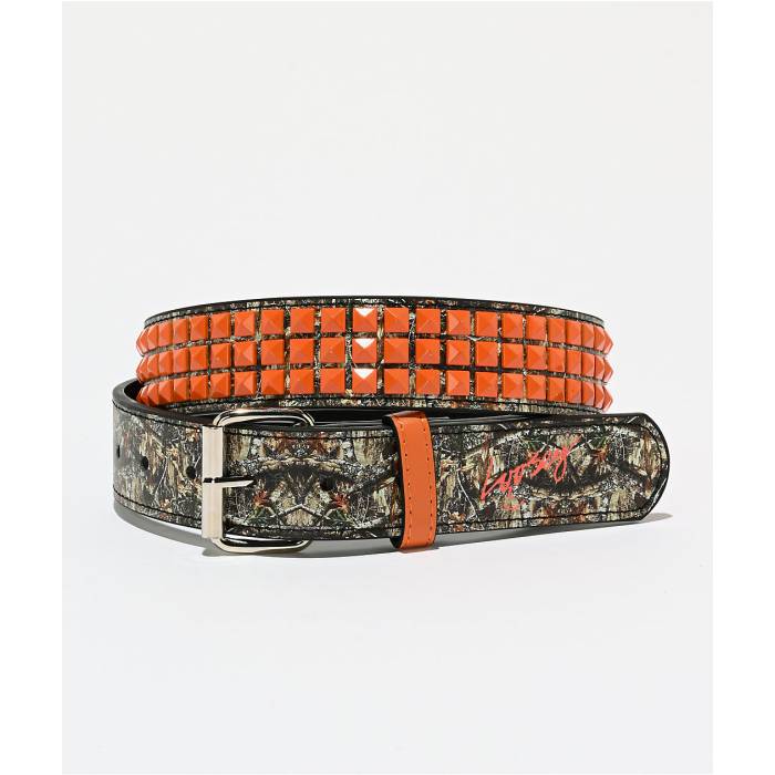 【★百貨店SALE★6/11十二時2時迄】Loosey 【 Stud Camo \u0026 Orange Belt Men\u0027s Orange 】 家鴨柄 orange 橙・オレンジ色 胴締め メンズ orange 橙・オレンジ色