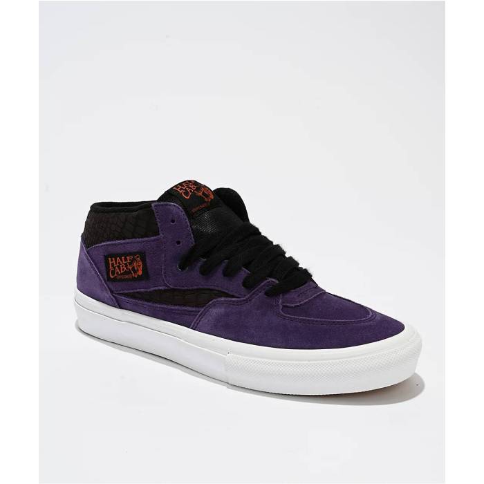 ヴァンズ Vans 【 Skate Half Cab Croc Grape Purple Skate Shoes Men\u0027s Purple 】 Skate 滑る 二分の一 Purple 紫・パープル シューズ 運動すること靴 メンズ Purple 紫・パープル
