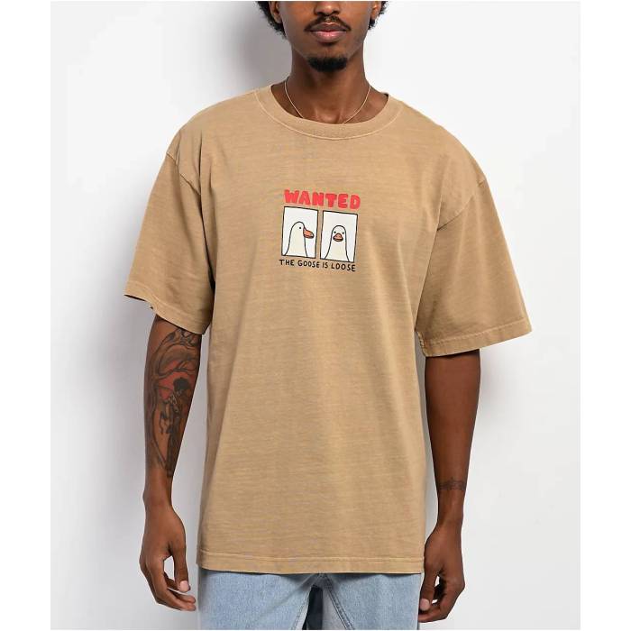 【★百貨店SALE★6/11真夜中2時迄】A.lab 【 Goose Is Loose Sand T-Shirt Men\u0027s Beige 】 砂色・砂子 ティーシャツ メンズ ベージュ