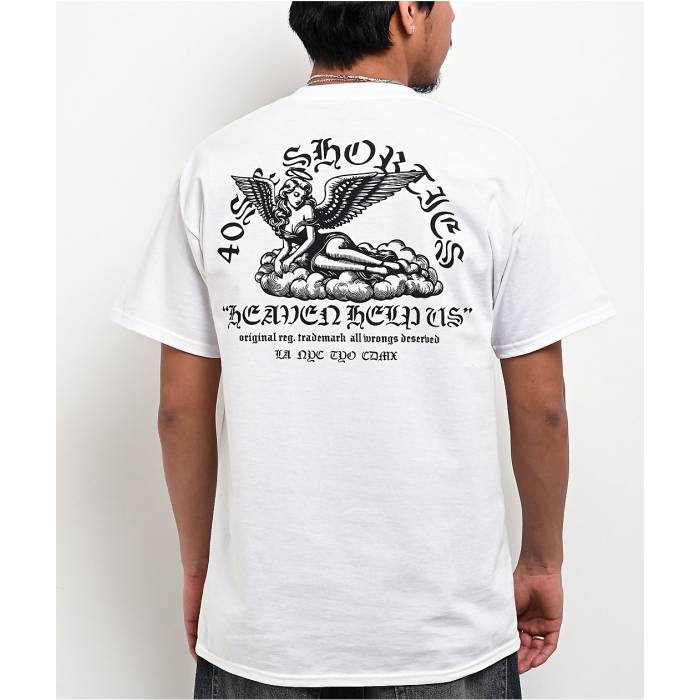 40S & Shorties 【 Heaven Help Us White T-Shirt Men's White 】 白色 ホワイト Tシャツ メンズ 白色 ホワイト