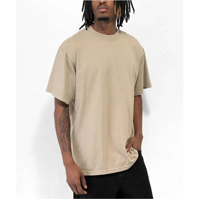 Shaka Wear 【 Max Heavyweight Garment Dye Oat T-Shirt Men\u0027s Medium Beige 】 マックス プルオーバー メンズ ベージュ