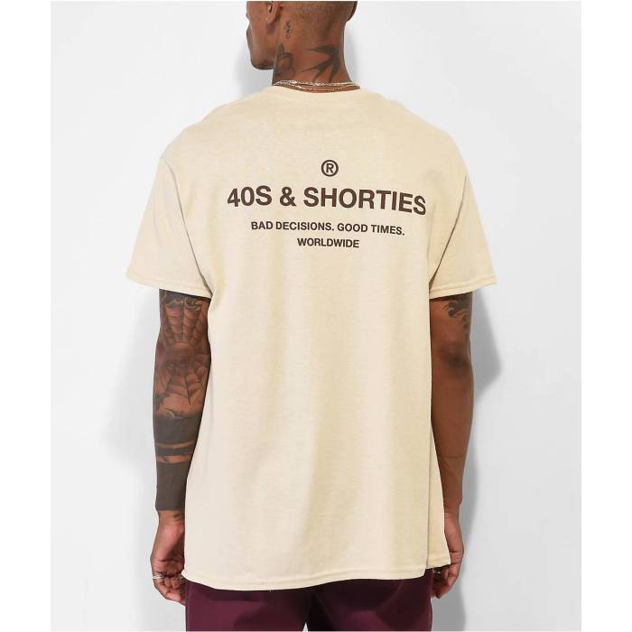 40S & Shorties 【 General Logo Sand T-Shirt Men's Beige 】 ジェネラル ロゴ 砂色・サンド Tシャツ メンズ ベージュ 15,444円