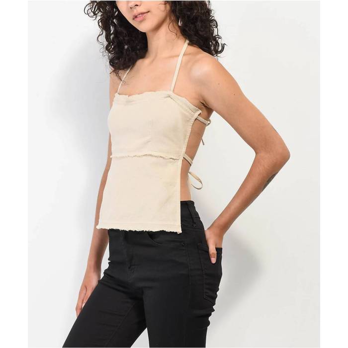 【★百貨店SALE★6/11真夜中2時迄】ジーメンス電話を掛ける Motel 【 Aine Natural Halter Top Women\u0027s Natural 】 自然的 レディース 自然的
