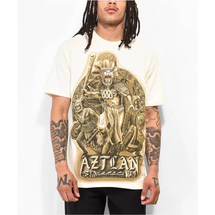 【★百貨店SALE★6/11真夜中2時迄】Dga 【 Aztlan Khaki T-Shirt Men\u0027s Beige 】 カーキ ティーシャツ メンズ ベージュ