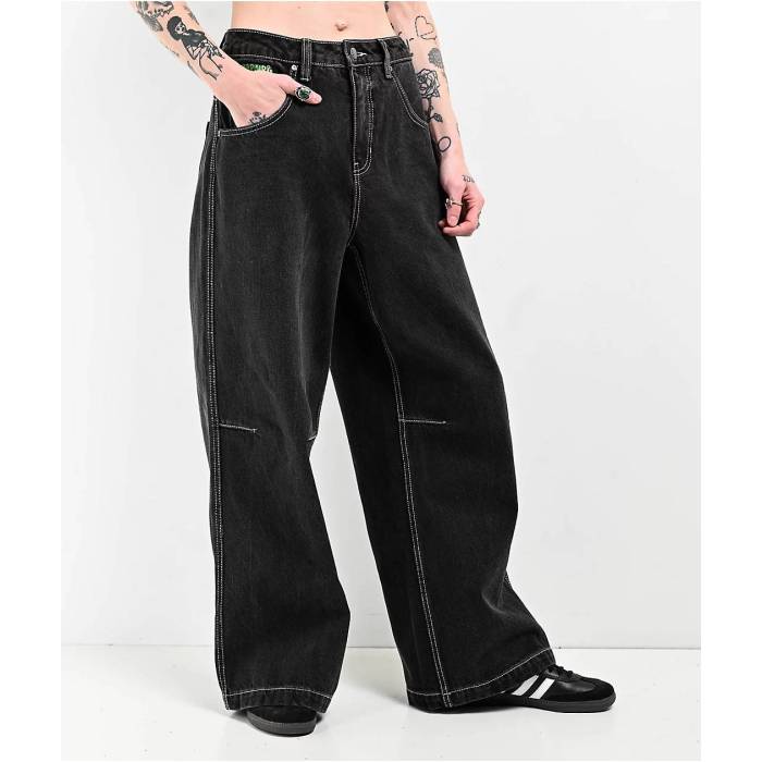 エンパイア Empyre 【 Marble Extent Wide Leg Black Denim Jeans Women's Black 】 黒色 ブラック デニム ジーンズ レディース 黒色 ブラック|スニケス