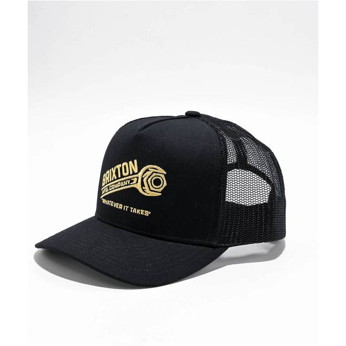 ブリクストン Brixton 【 Wrench Netplus Black Trucker Hat Men's Black 】 黒色 ブラック トラッカー メンズ 黒色 ブラック