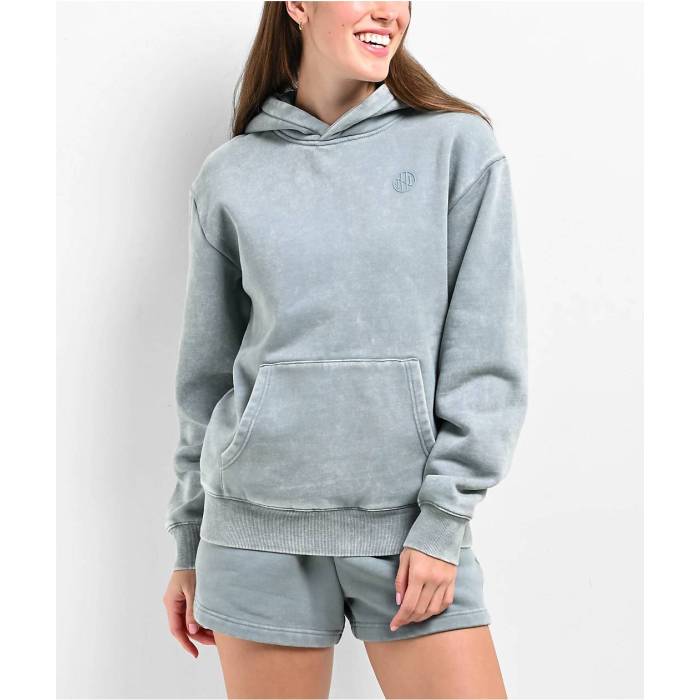 【★百貨店SALE★6/11十二時2時迄】Ninth Hall Fundamentals 【 Oso Blue Wash Relaxed Hoodie Women\u0027s Blue 】 青み 青色 フーディー パーカー レディース 青み 青色