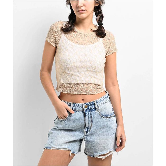 【★百貨店SALE★6/11夜夜中2時迄】Zine 【 Toulouse Natural Lace Top Women\u0027s Light Pastel Grey 】 自然的 レディース 薄墨色 薄墨色