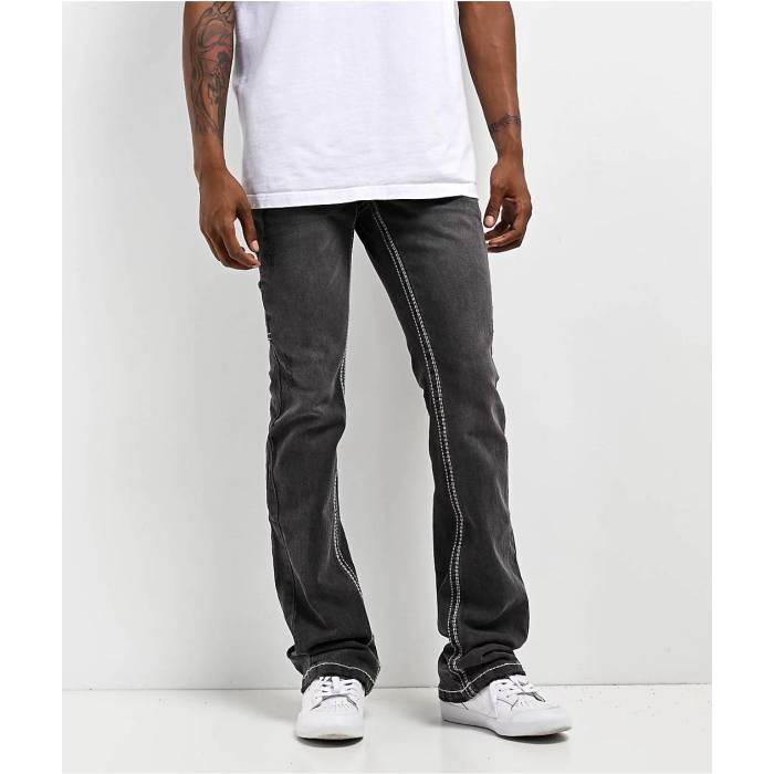 Ninth Hall 【 Black Denim Stacked Flare Jeans Men's Black 】 黒色 ブラック デニム ジーンズ メンズ 黒色 ブラック｜スニケス