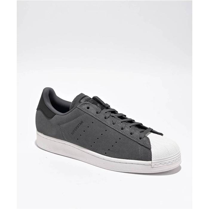 アディダス Adidas 【 Superstar Adv Charcoal \u0026 White Skate Shoes Men\u0027s Black 】 Superstar はやりっ児 濃灰色 白いこと 白いこと Skate 滑る シューズ 運動すること靴 メンズ 黒いこと 黒いこと