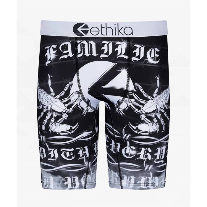 エシカ Ethika 【 Kids Family Ties Boxer Briefs Kids\u0027 Black 】 黒いこと 黒いこと