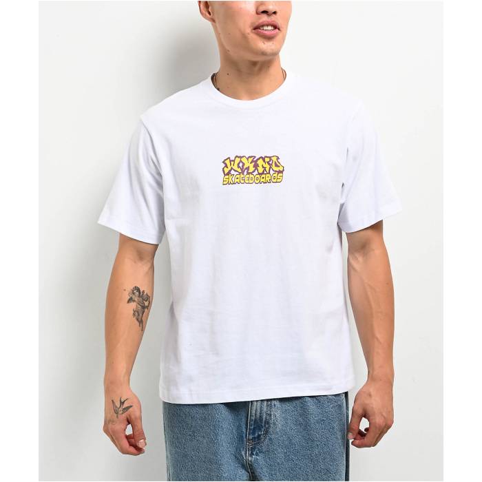 【★百貨店SALE★6/11真夜中2時迄】Wknd Skateboards 【 Wknd Prop Logo White T-Shirt Men\u0027s White 】 ロゴタイプ 白いこと 白いこと ティーシャツ メンズ 白いこと 白いこと