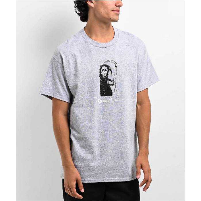 Crawling Death 【 Corey Reaper Grey T-Shirt Men\u0027s Grey 】 薄墨色 薄墨色 プルオーバー メンズ 薄墨色 薄墨色